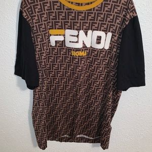 Fendi Mania Zucca Print T-Shirt